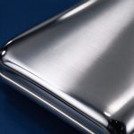 Home Brushed stainless steel surface finish detail
