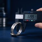 Home Quality inspection measuring stainless steel hose clamp with caliper